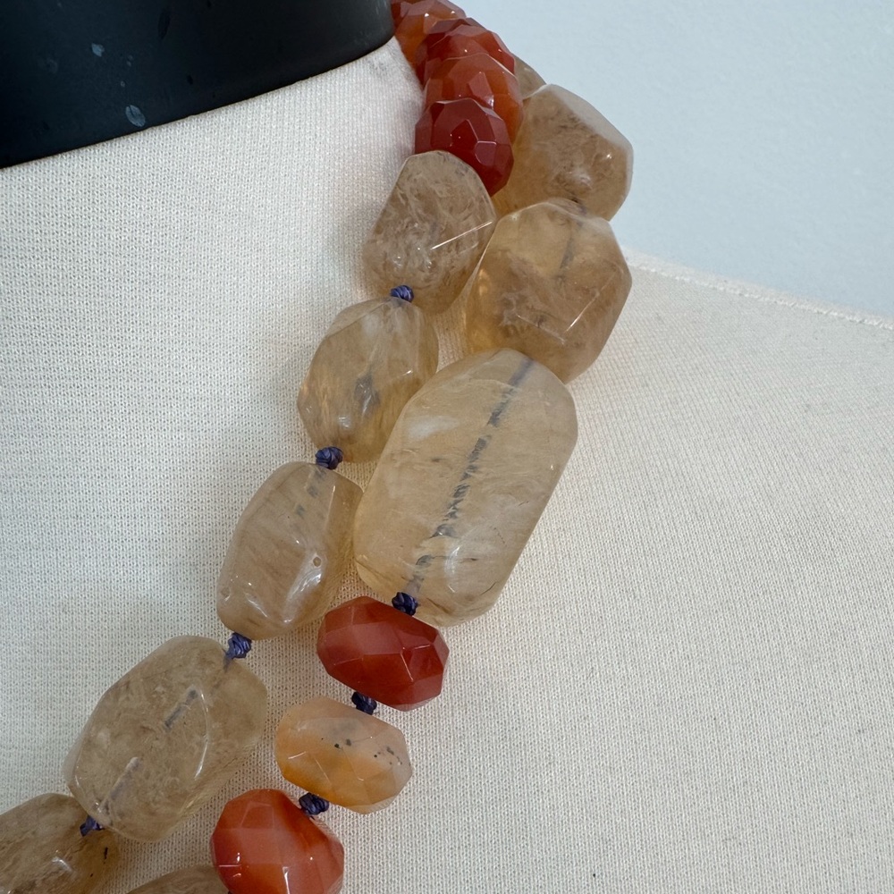 Gorgeous Quartz Double Strand with Brooch Accent - Picture 9 of 11